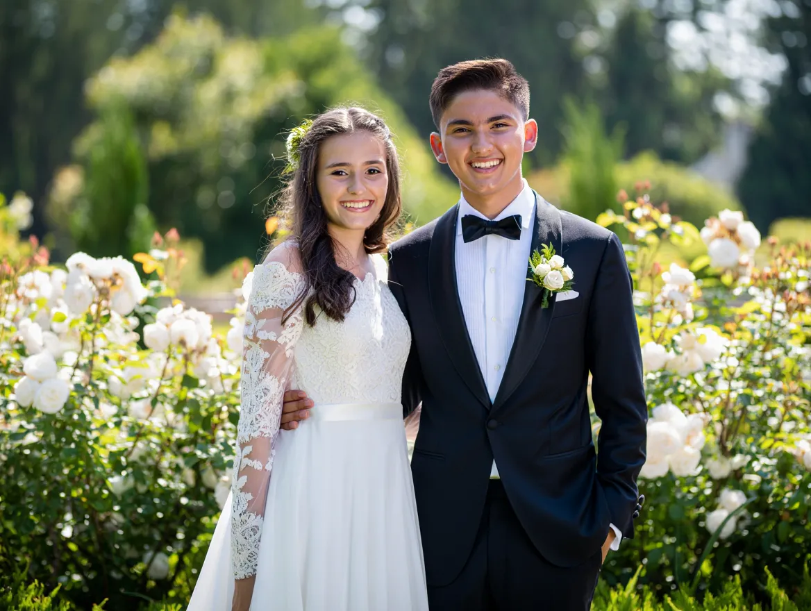 Beachside wedding celebration Happy couple on their wedding day